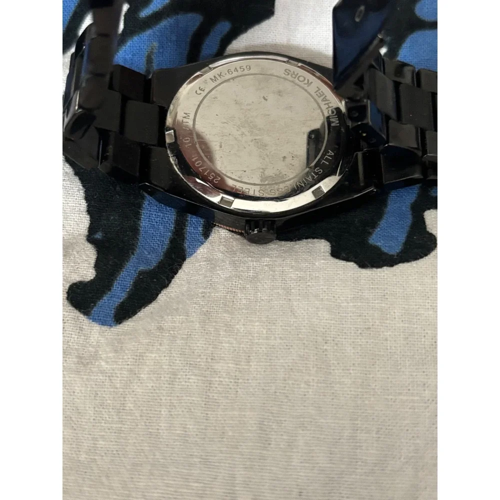 Michael Kors Mens Watch Bundle MK-8280 Blue Dial Leather & MK-6459 Black both
